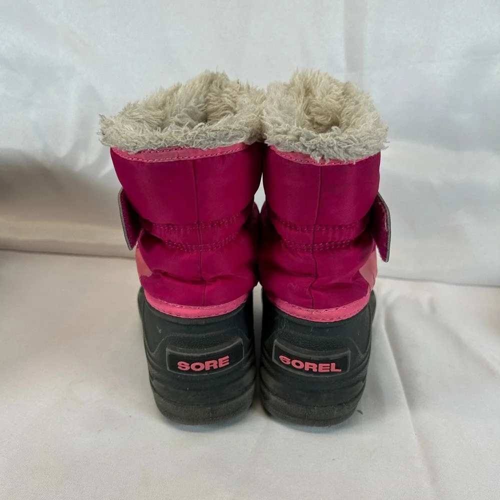 Sorel Childrens Snow Commander Boot Tropic Pink Deep Blush Size 12 NC5190-652